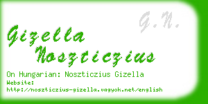 gizella noszticzius business card